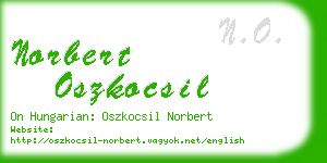 norbert oszkocsil business card